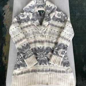 Lauren Ralph Lauren Wool Angora Cardigan Sz Sm